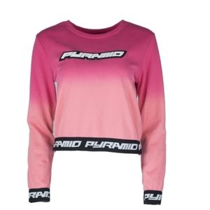 Black Pyramid Women's Ombre Cropped Sweatshirt.